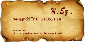 Menyhárt Szibilla névjegykártya